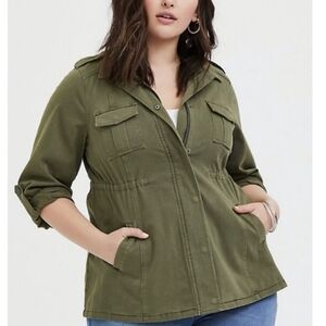 Torrid Green Women's Utility Jacket 1X